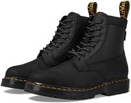 DR. MARTENS Men's 8 Eye Boot, Black Connection Wp & Black Coated Nylon, 9 UK