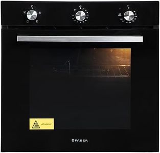 Faber 80L Black Finish Built-In Oven || Push/Pull Knob Control with Digital Display || 4 Cooking Functions with Grill Rack, Universal Pan|| FBIO 80L 4F BK with 1 Yr Comprehensive Warranty