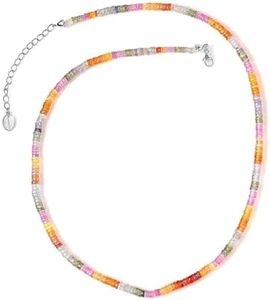 SHOP LC DELIVERING JOY RHAPSODY AAAA Multi Sapphire Round 950 Platinum Beaded Necklace for Women Jewelry Size 18" Ct 49.2 Birthday Christmas Gifts for Women