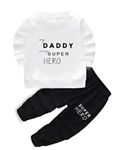 'My Daddy Superhero' Printed Cotton Baby Clothing Sets/Tshirt-Pyjama (Boys/Girls Born Baby to 6 Years) (18-24 Months)