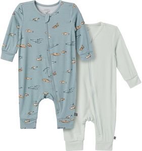 Modern Moments by Gerber Baby Boys' Viscose Footless Coveralls, Medium Teal Fishing, 18 Months