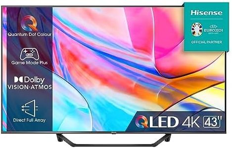 Hisense 43" QLED 4K 2023 43A72KQ, Smart TV VIDAA U6, Dolby Vision, HDR 10+, Game Mode Plus, Alexa Built-in, VIDAA Voice, Tuner DVB-T2/S2 HEVC 10, lativù 4K
