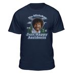 Bob Ross No Mistakes Just Happy Accidents Official Licensed T-Shirt (XX-Large)