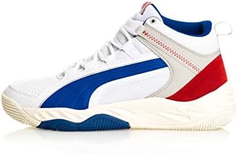 PUMA Rebound Future Evo Men's Basketball 13 D(M) US White-Surf The Web-High Risk Red-Grey