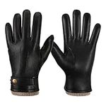 OZERO Mens Winter Gloves Nappa Leat