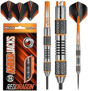 RED DRAGON Amberjack 5: 24g Tungsten Darts Set with Flights and Stems