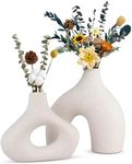 White Ceramic Vase Set of 2 for Mod