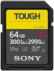 Sony SF-G64T Carte mémoire numérique SDHC UHS-II U3 V90 Série SF-G 64 Go