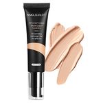 Anglicolor Foundation,Face Foundation Matte,Foundation Full Coverage,Oil-Control Concealer,Long Lasting,Waterproof,Great Choice and Gift (#103 Warm Peach, 30ml)