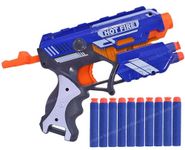 Toyshine Foam Blaster Gun Toy, Safe And Long Range, 10 Bullets - Multicolor