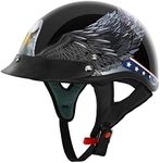 VCAN Cruiser New Patriotic Eagle USA Graphics Motorcycle Half Helmet