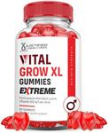 Vital Grow XL Extreme 2000MG Performance Gummies Advanced Formula Formulated with ACV Pomegranate Beet Juice Powder B12 Vegan Non GMO 60 Gummys