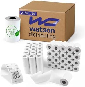 2 1/4" x 85' Thermal Paper Rolls | 50 Rolls Receipt Paper | BPA-Free & BPS-Free, Phenol-Free POS Thermal Printer Paper, 48 GSM Thick Adding Machine Credit Card Paper, Clover Compatible