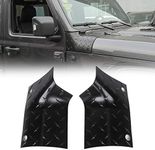 JeCar Cowl Body Armor Outer Corner Guards Exterior Accessories Compatible with Jeep Wrangler 2018-2023 JL JLU Sport Sahara Rubicon & 2020-2023 Gladiator JT, Black