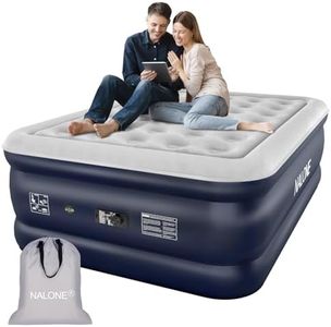 NALONE Air bed Double, Inflatable mattress with Built in Pump, 193x137x46cm Double Blow Up Mattress in 3 Mins Self-Inflation/Deflation, Portable air mattress for Home, Travel & Camping (Full)