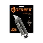 Gerber Gear Prybrid Utility Knife with Pry Bar - Multi-Tool Pocket Razor Knife with Retractable Knife Blade - EDC Knife - Grey