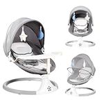 Baby Bouncer for Infants, 5-Speed Electric Bluetooth Baby Rocker Chair for Newborns, Toddler Portable Baby Rocker with Remote Control, Suitable for Babies Infants 0-12 Months Less Than 26 lbs