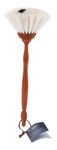 REDECKER Goat Hair Dust Brush with Oiled Pearwood Handle, 13-1/2 inches - Natural Bristle Dusters German Cleans Delicate Surfaces, Hanging Loop for Storage with Black Dot - Goat Hair Dusting Brush