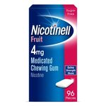 Nicotinell Nicotine Gum, Quit Smoking Aid, Fruit Flavour, 4 mg, 96 Pieces