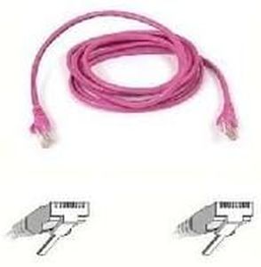 Belkin CAT5E RJ45 Cross Over Cable, Pink, 5 Snagless