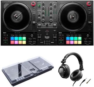 Hercules DJControl Inpulse T7 2 Deck Motorized DJ Controller with built in STEMS Control Bundle with DJControl Inpulse T7 Cover and Hercules HDP DJ45 Closed-Back Headphones