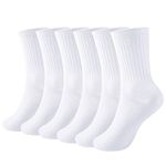 JOCMIC Kids Socks for Boys Girls Half Cushion Socks Toddler School Sports Crew Breathable Socks 5-7 Years