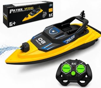 UAKKYV Remote Control Boat with Water Spray, 2.4GHz Waterproof RC Boat Toy