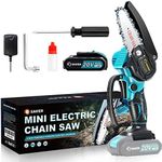 Saker Mini Chainsaw,Portable Electric Chainsaw Cordless,Handheld Chain Saw Pruning Shears Chainsaw for Tree Branches,Courtyard,Household and Garden(SAKER Mini Chainsaw + 1 Battery)