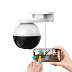 EZVIZ 2K Outdoor Security Camera CCTV, Auto-Tracking, 360° View Pan Tilt Zoom, 256GB SD Card Storage, No Monthly Fee, Human & Vehicle Detection, Colour Night Vision, Alexa/Google (C8W Pro 2K)