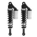 Pair 340mm Motorcycle Rear Shock Absorber Universal for ATV SUV (Black Silver)