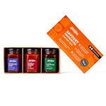 Josh & Jim's - Savoury Chutney Trio, Caramelised Onion, Farmhouse Pickle, Sundried Tomato, British Classic, Low-Salt, Vegan, 290g Gift Pack