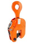 QWORK 2-Ton Heavy Duty Vertical Plate Lifting Clamp, 4400 lbs Capacity, Sheet Metal Lifting Clamp for Welding and Building, Orange Steel Plate Lifting Clamps