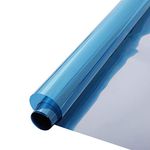 HOHOFILM 45cmx200cm One Way Mirror Window Films Daytime Privacy Reflective Window Tint Self-Adhesive Sun Blocking Heat Control Anti UV for Home,Buildings(Blue Silver)