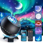 Star Projector Galaxy Lights for Bedroom, 15Colors Northern Lights Projector,15White Noise&Bluetooth Speaker Galaxy Projector,Remote Timer Ceiling Projector, Moon Lamp Kids Gift Led Lights for Bedroom