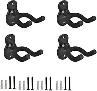 iDopick 4 Pack Guitar Hanger Hook Wall Mount, Musical Instruments Stand for Hanging All Size Guitars, Bass, Mandolin, Banjo