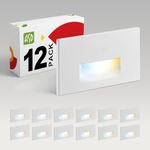 ASD LED Step Light 12-Pack | Stair Riser, Deck, Hallway, Pathway | White