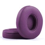 Replacement Solo3 Earpads Ear Pads Protein PU Leather Ear Cushion Compatible with Beats by Dr. Dre Solo3 Solo 2.0 Wireless On-Ear Headphones (Dark Purple)