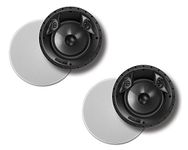Polk Audio Vanishing Series 80 F/X-LS in-Ceiling Surround Speaker (Pair), 8" Dynamic Balance Driver & (2) 0.75" Ring-Radiator Tweeter, Dual-Port Bandpass Enclosure, Rotating Cam System, Black