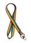 WristID™ LGBT Lanyard Keychain Badge Holder Multicolour 18 inch Pack of 2 Gay Lesbian Pride Rainbow on Amazon