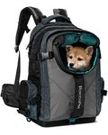 ROCCOPET Dog Carrier Backpack，Pet and Laptop All-in-One Bag, Breathable and Waterproof Backpack for Hiking, Camping, and Travel (Suitable for Small Pets Under 20 Pounds)