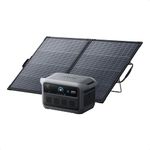 Anker SOLIX C2000 Gen 2 Portable Power Station with 200W Solar Panel, 2400W (Peak 4000W) Solar Generator, 2048Wh LiFePO4 Battery, Fast Charge 100% in 58 Min, Home Backup, Camping, RVing & Emergency