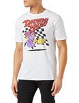 FORD Men's Dastardly & Muttley T-Shirt, White, Medium