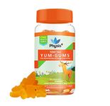 Physis Kids Multivitamin Gummies | Ages 2+ | 30 Orange Flavour Chewable Vitamin with Vitamins C, D, Omega 3 & More | Kids Vitamins Chewies for Cognition, Energy & Support Growth | Children's Vitamins