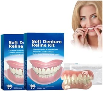 2pcs Denture Silicone Reline Kit, Greatfit Denture Silicone Reline Kit, Soft Denture Reline Kit, Soft Denture Reline Kit for Men and Women