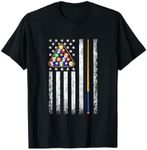 American Flag Billiards Vintage Pool Player T-Shirt