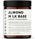 Erbology Organic Almond Milk Base 90g - Cold-pressed from Small-batch Fresh Almonds - Straight from Farm in Italy - Non-GMO - Recyclable Glass Bottle