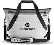 ROCKBROS Soft Cooler Portable Large Beach Cooler 36 Can Leak-Proof Soft Sided Cooler Insulated Soft Pack Cooler Waterproof for Picnic, Camping, Fishing, Floating, Party (Gray)