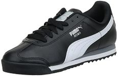 PUMA Men's Roma Sneaker, Basic Black-White Silver, 12 UK