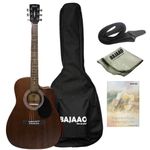 Cort Af500C Standard Series Open Pore Cutaway Acoustic Guitar With Bajaao Gig-Bag, Strap, Polishing Cloth & E-Book - Mahogany