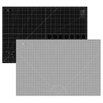 Headley Tools ''24 x 36'' Thickened Self Healing Cutting Mat, Large A1 Double Sided 5-Layer Craft Cutting Board for Fabric, Quilting, Sewing, Hobby, Scrapbooking, Arts and Crafts Project, Grey/Black